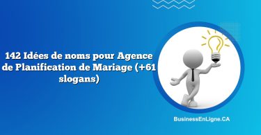 142 Idées de noms pour Agence de Planification de Mariage (+61 slogans)