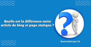 Quelle est la différence entre article de blog et page statique ?