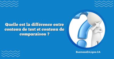 Quelle est la différence entre contenu de test et contenu de comparaison ?