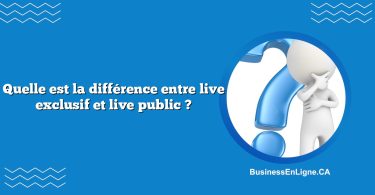 Quelle est la différence entre live exclusif et live public ?
