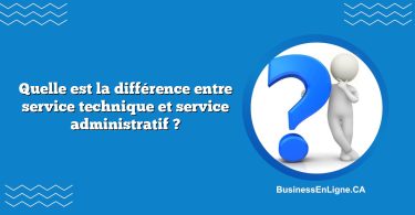 Quelle est la différence entre service technique et service administratif ?