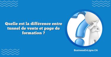 Quelle est la différence entre tunnel de vente et page de formation ?